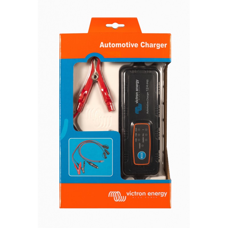 CHARGEUR DE BATTERIE AUTOMOBILE IP65 DE 12V/4A - 12V/1A AVEC CONNECTEUR -  VICTRON ENERGY